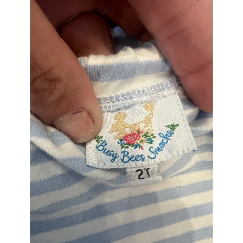 Busy Bees Smocks Toddler Girl Dinosaur 2 Piece Set Smocked Size 2T